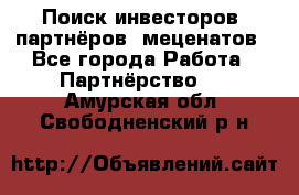 Поиск инвесторов, партнёров, меценатов - Все города Работа » Партнёрство   . Амурская обл.,Свободненский р-н